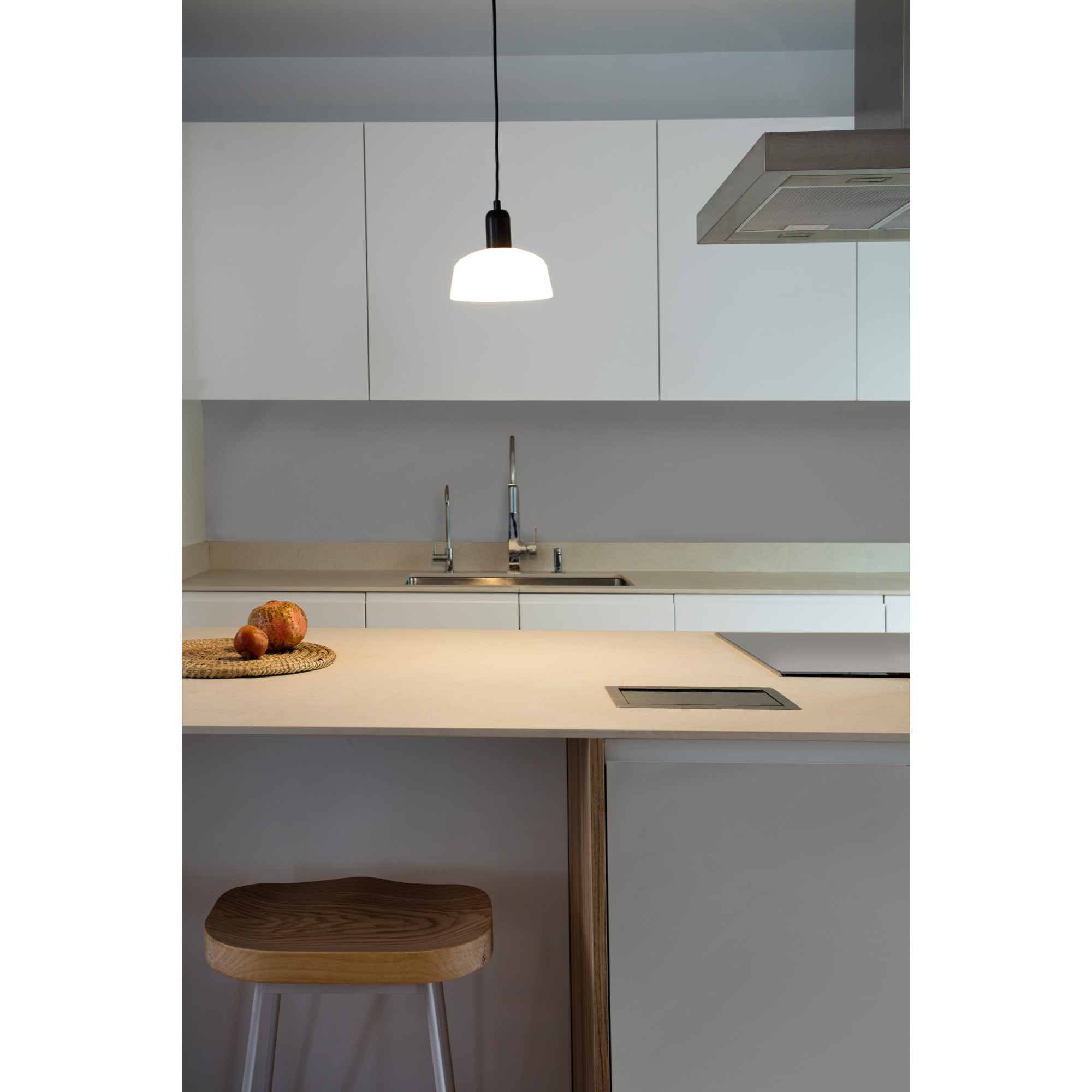 TATAWIN M Lampada sospensione vetro bianca