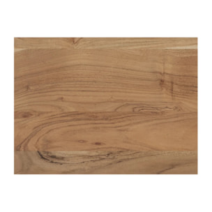 Table de chevet en bois d'acacia et métal, 1 tiroir et 1 niche - Alabama