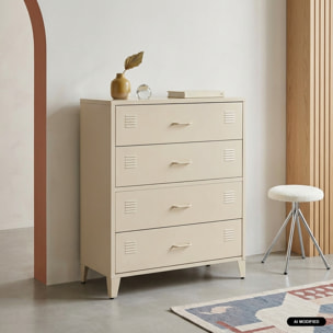 Commode industrielle acier 4 tiroirs SOHO