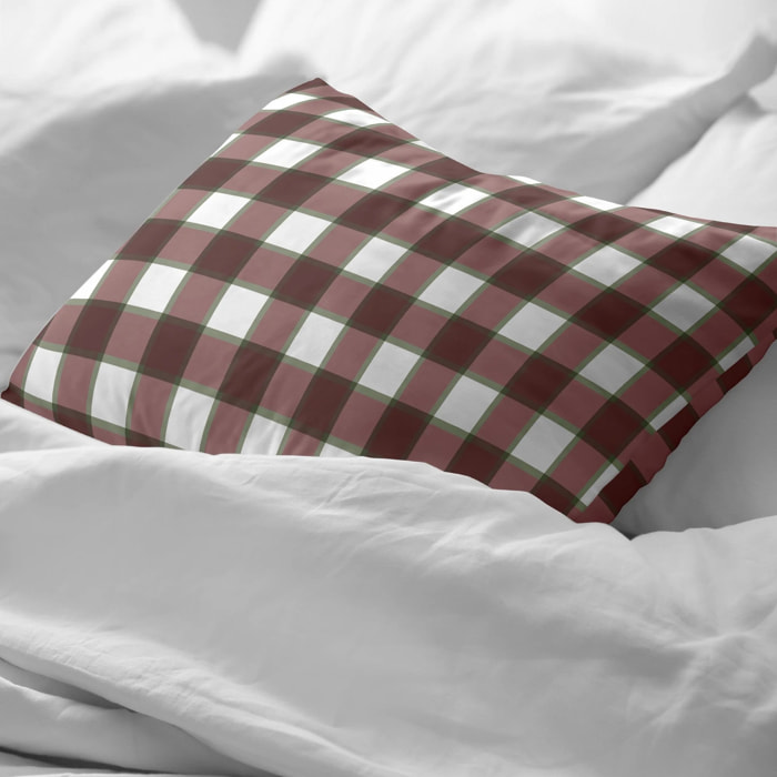Taie d'oreiller 100% coton Xmas Vichy Grande