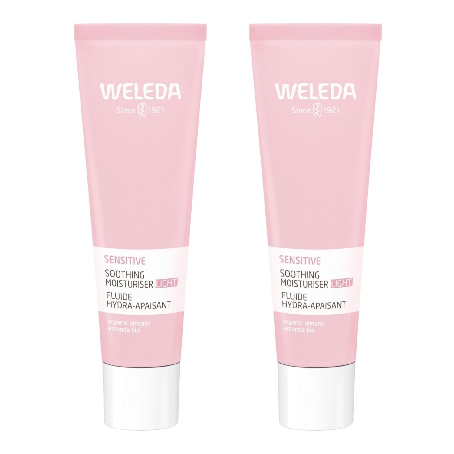 WELEDA - Duo Fluide hydra-apaisant Sensitive - Protège et apaise - Sans parfum - Certifié Natrue**- Tube 30 ml x 2
