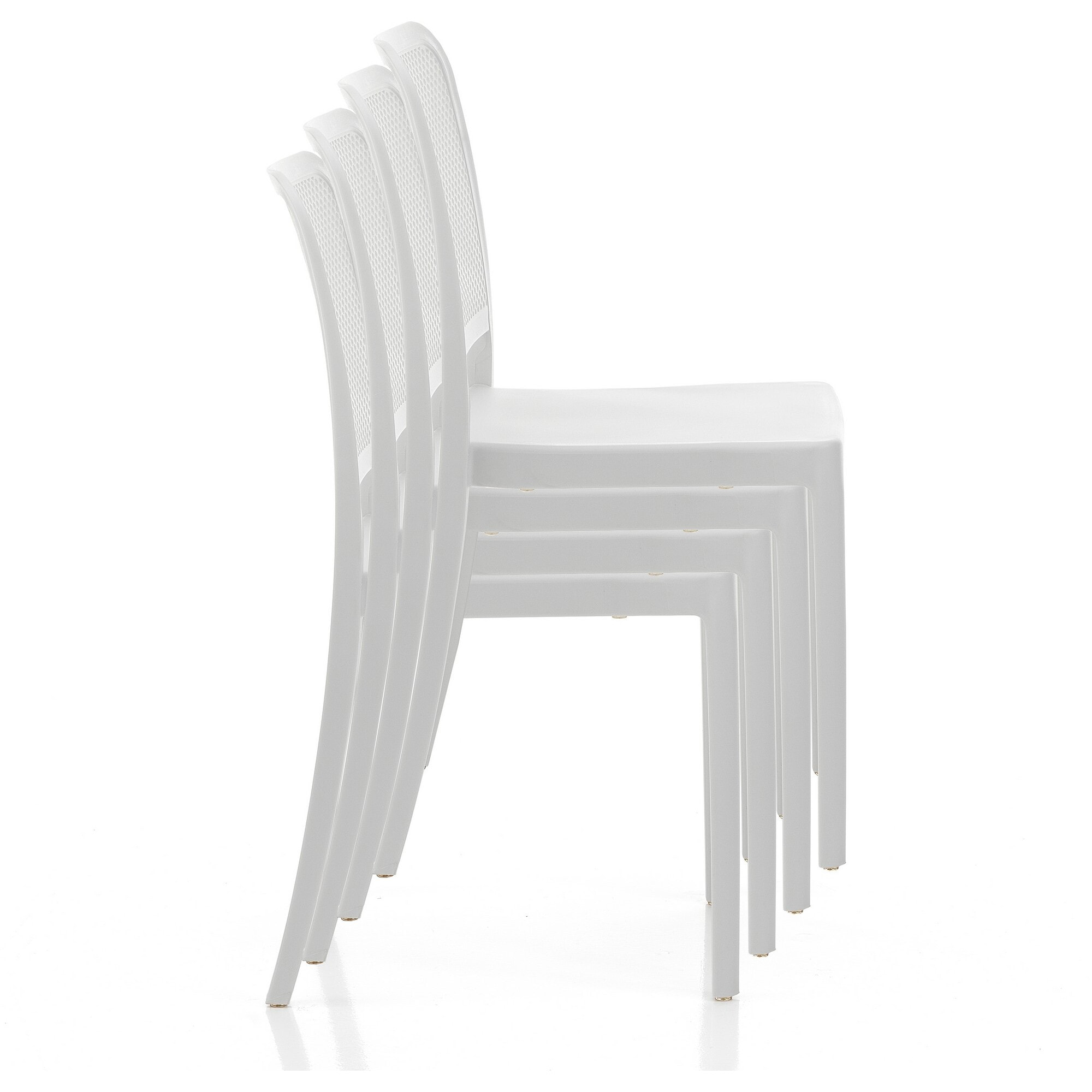 ORESTELUCHETTA Set 4 Sedie da interno / esterno MINOT WHITE