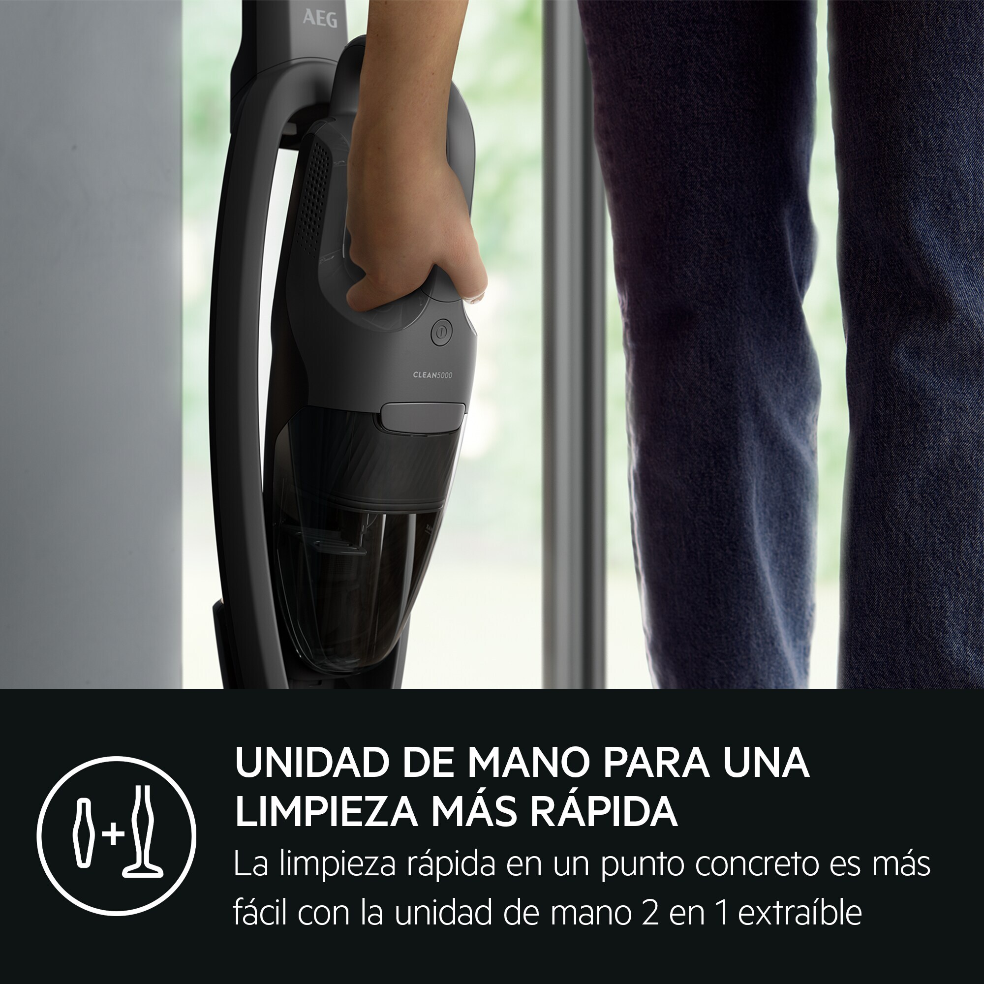 AEG Aspiradora sin cable Serie 5000 Clean de 45 min de autonomía AS52CB18DG