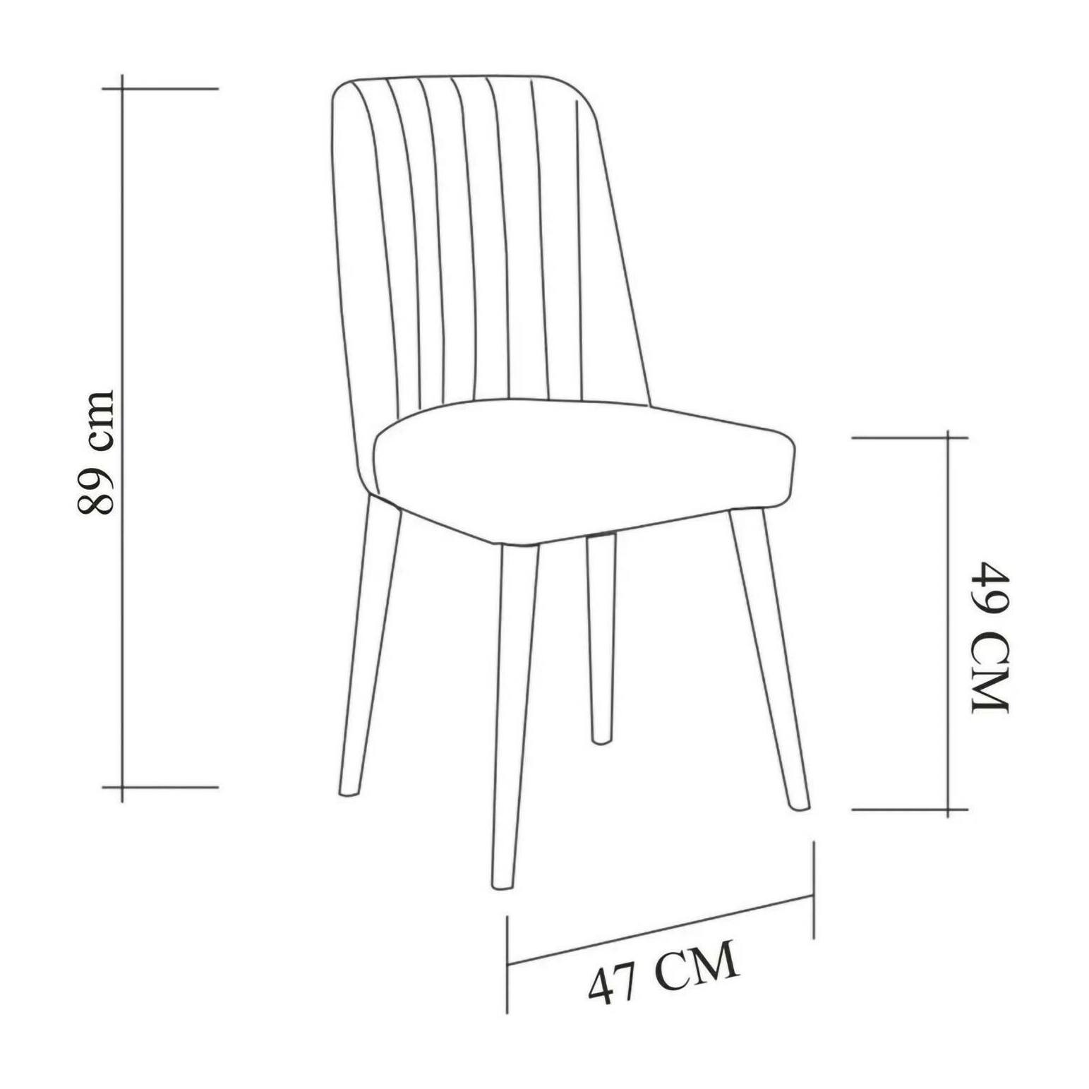 Sedia Dfambrin, Seduta indoor, Sedia imbottita, Poltrona multiuso, 47x46h89 cm, Noce e Antracite