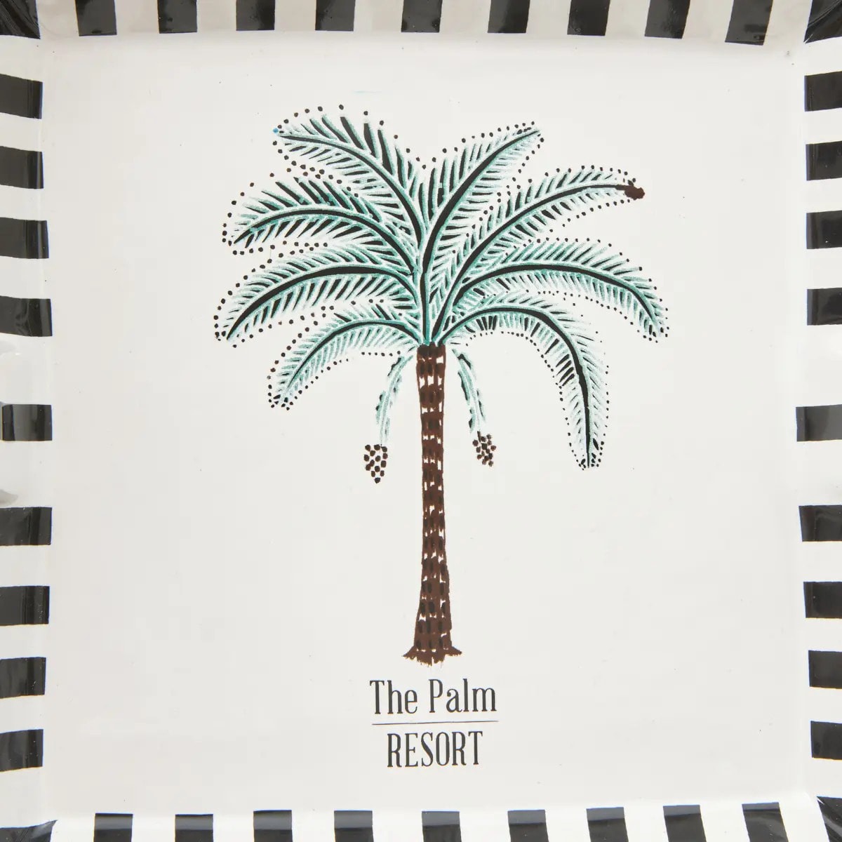 Cendrier Reso 18,2x18,2x4cm motif palmier
