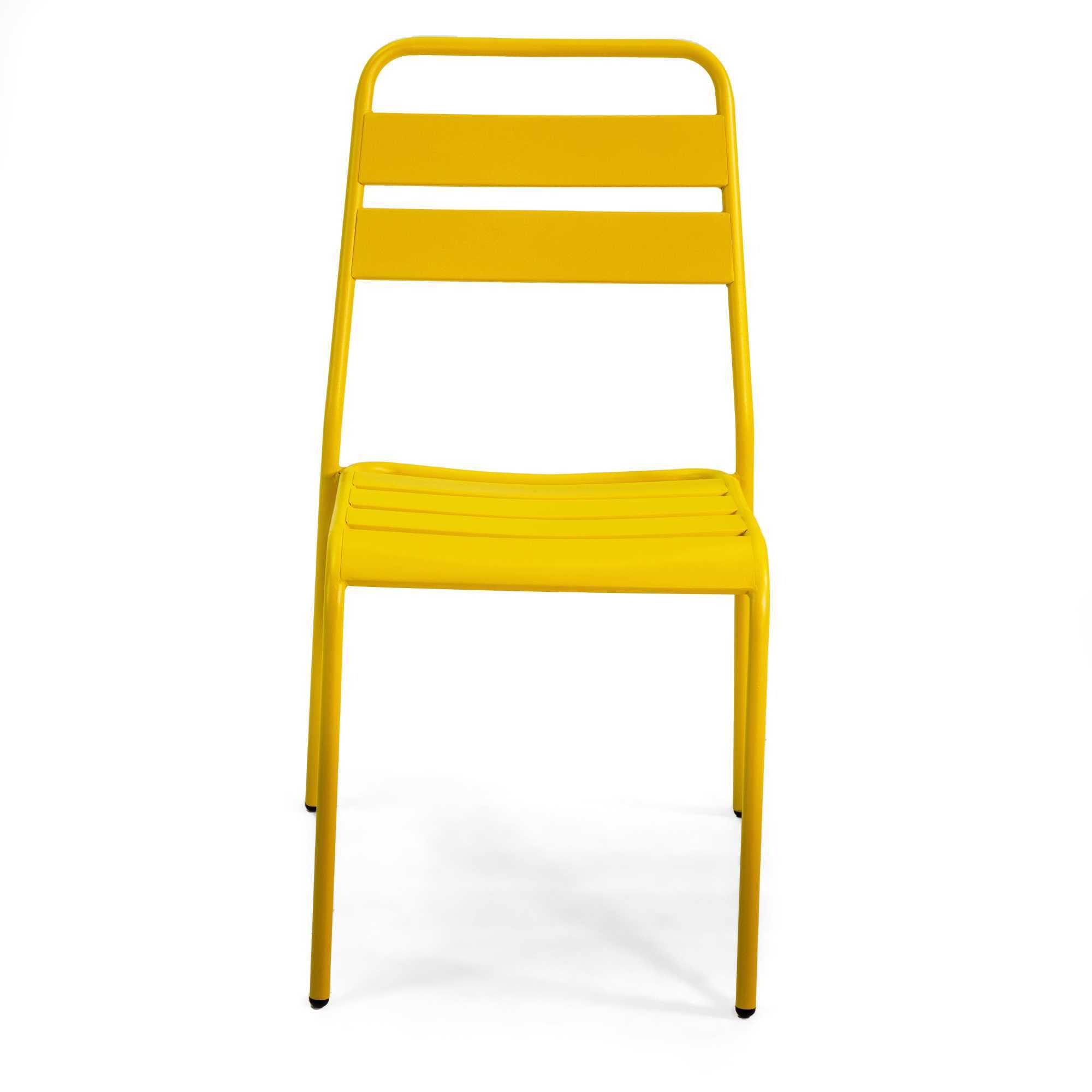 Sedia Rovigo Vacchetti in metallo giallo cm50x54h42/87