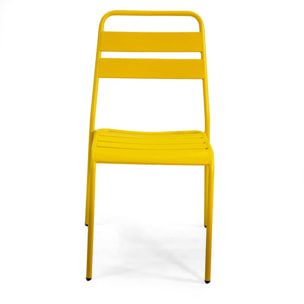 Sedia Rovigo Vacchetti in metallo giallo cm50x54h42/87