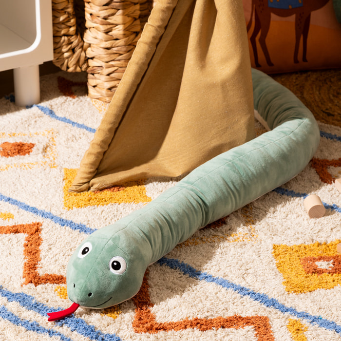 Peluche xl serpent "Acka" vert L 150cm