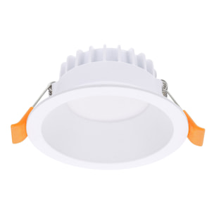 Jet downlight redondo con luz blanco neutro 4000K en color blanco