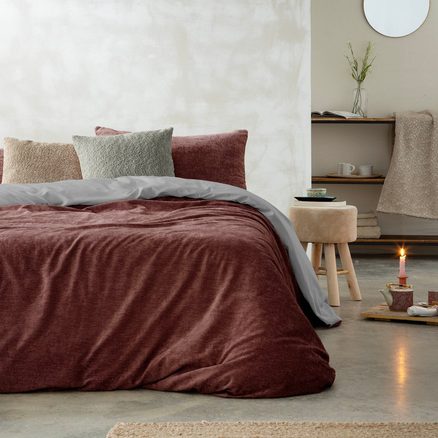 Housse de couette velvet terracota