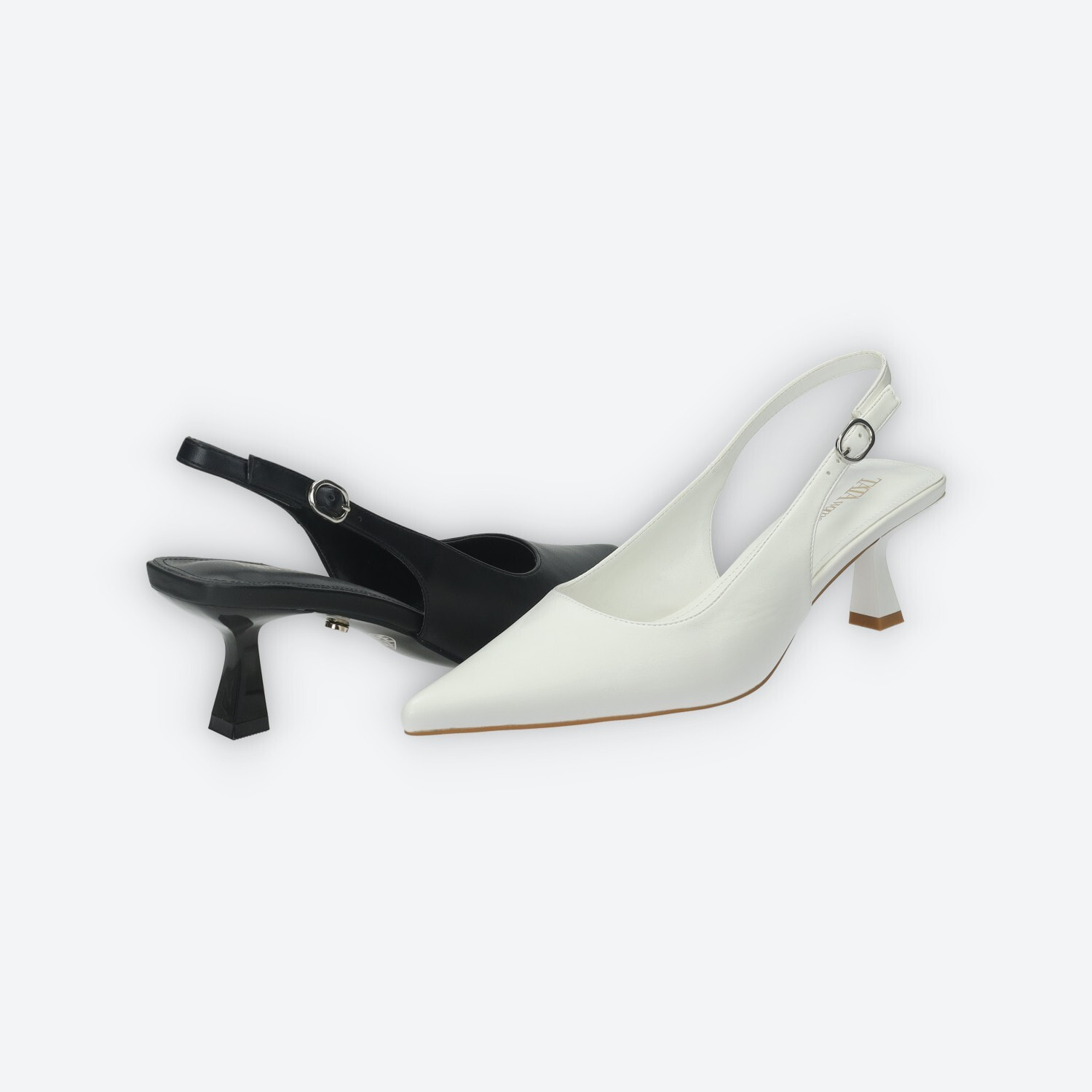 Décolleté sling back Donna Tata Italia Bianco
