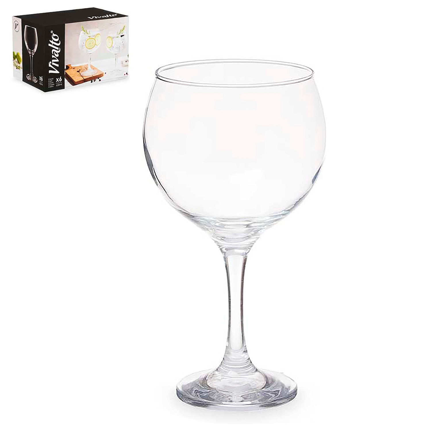 SET 6 BICCHIERI VETRO XL 620ML