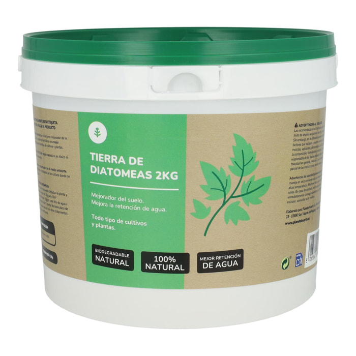 PLANETA HUERTO | Tierra de Diatomeas 2 Kg Mejorador Natural de Suelo y Fertilizante Ecológico