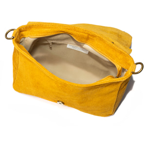 Aviatico bolso satchel mujer. Piel auténtica Gamuza.