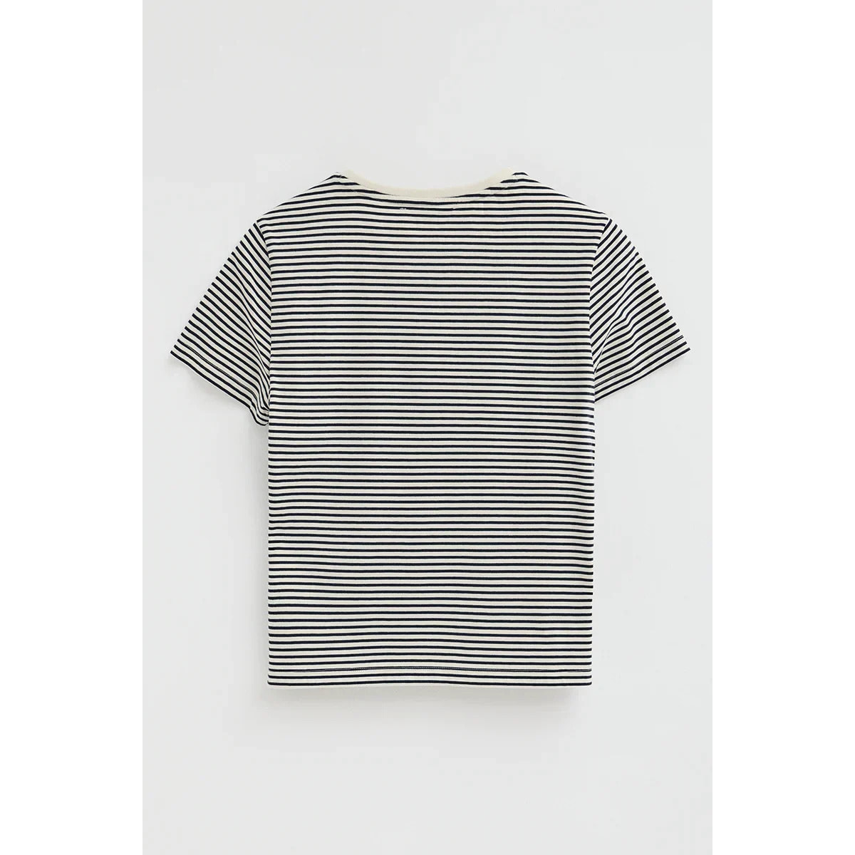 Maglietta a righe blu marino ed ecrù dal fit regular con ricamo Rigby Go