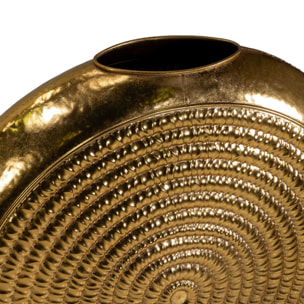 Vaso in metallo oro tondo cm80x23,5h77