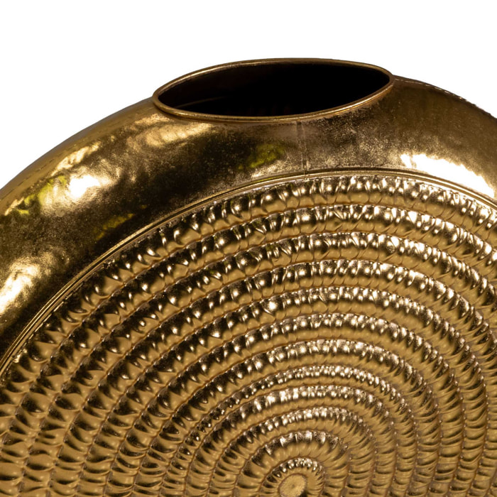 Vaso in metallo oro tondo cm80x23,5h77