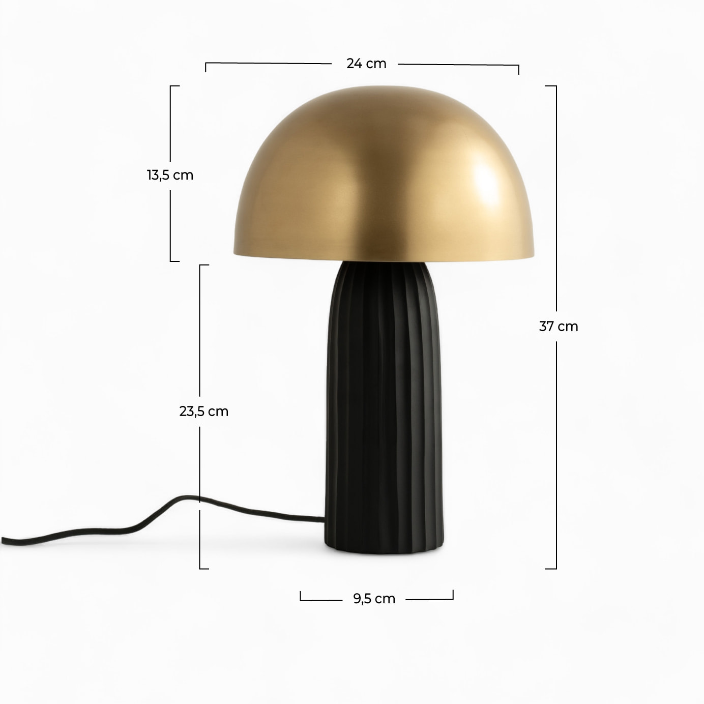 Lampe en métal noir et doré - Joy