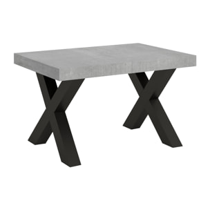 Table extensible 90x130/390 cm Traffic Gris Béton cadre Anthracite