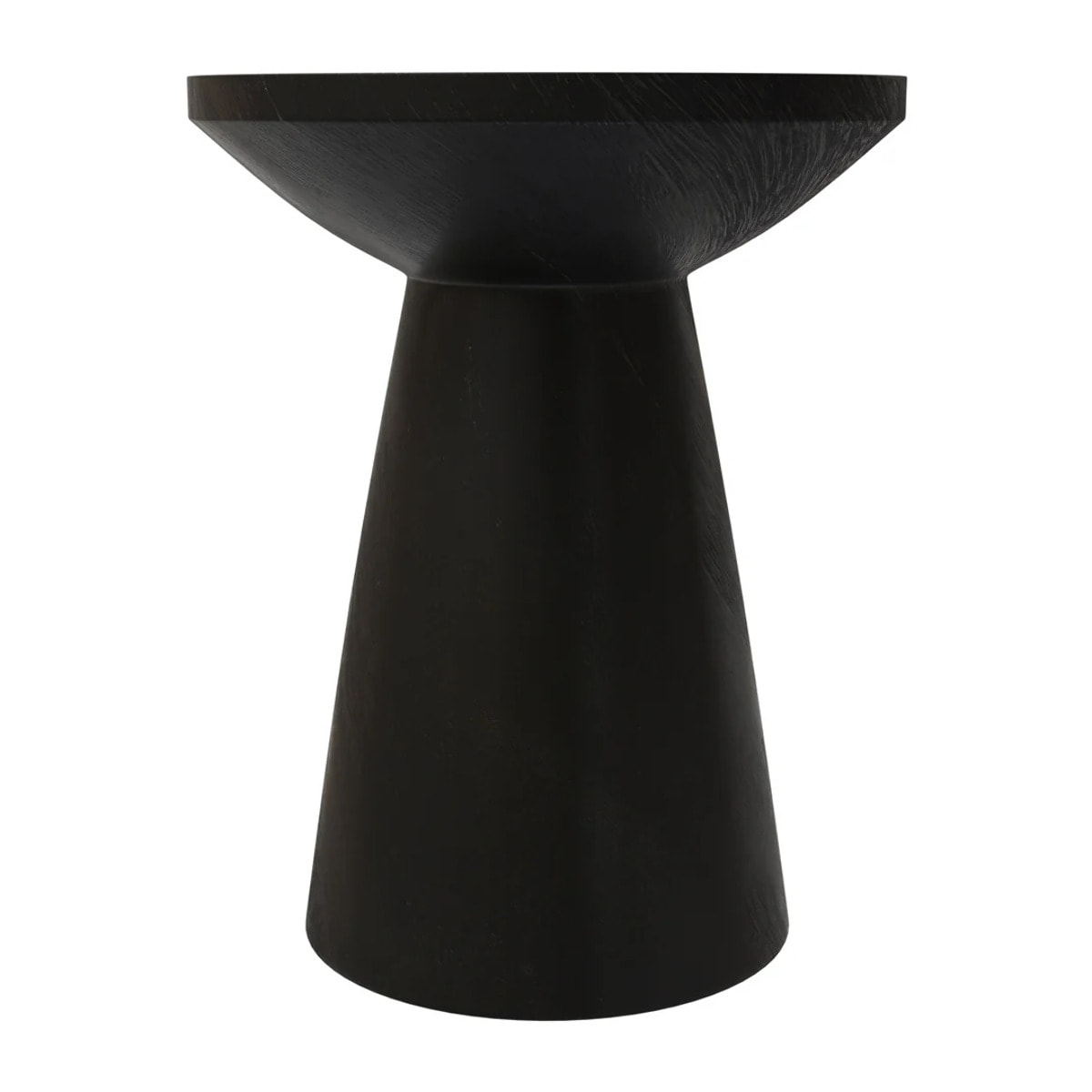 Table d'appoint noire en bois de suar D40 cm - Lowa