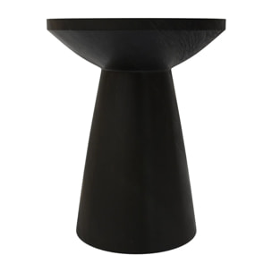 Table d'appoint noire en bois de suar D40 cm - Lowa