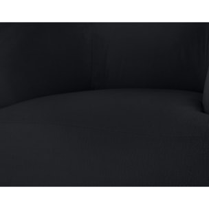 Ernee - fauteuil cocon - en velours - Noir