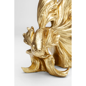 Déco poisson combattant 25cm doré Kare Design