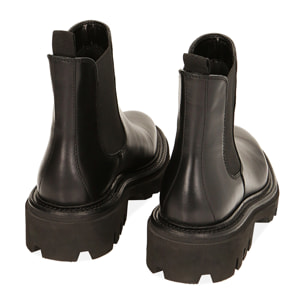 Botines de cuero negro Chelsea