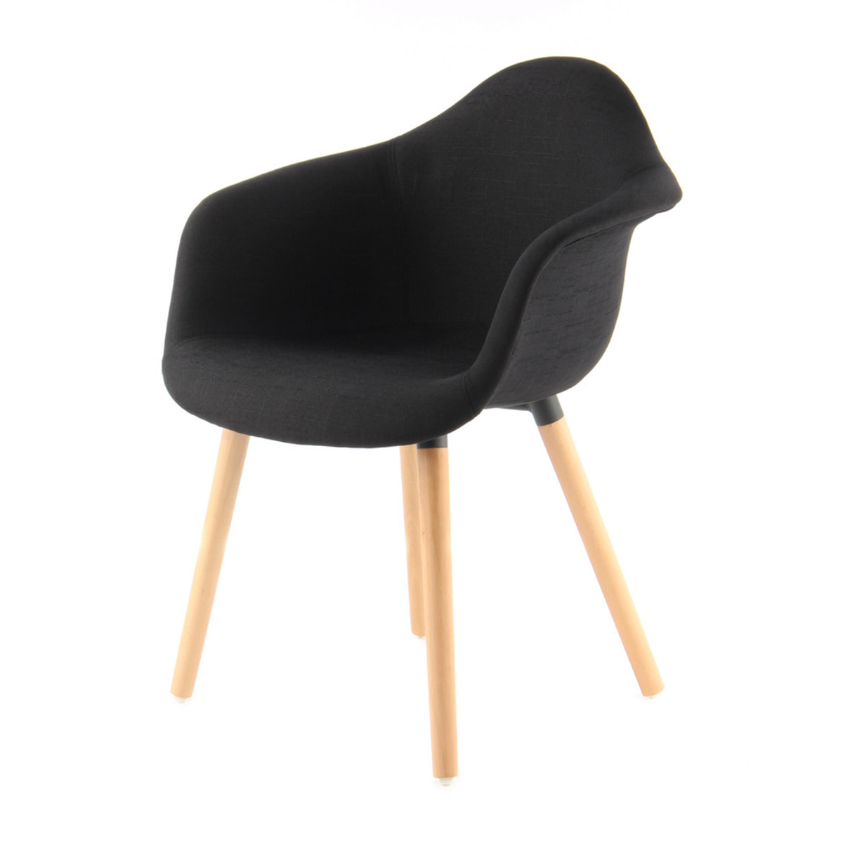 Set di 2 sedie Winston con braccioli e gambe in legno