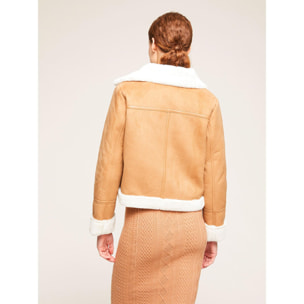 Motivi - Chaqueta efecto borrego - Beige