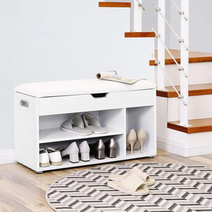 Panca scarpiera con seduta contenitore OSKAR LHS30W bianca