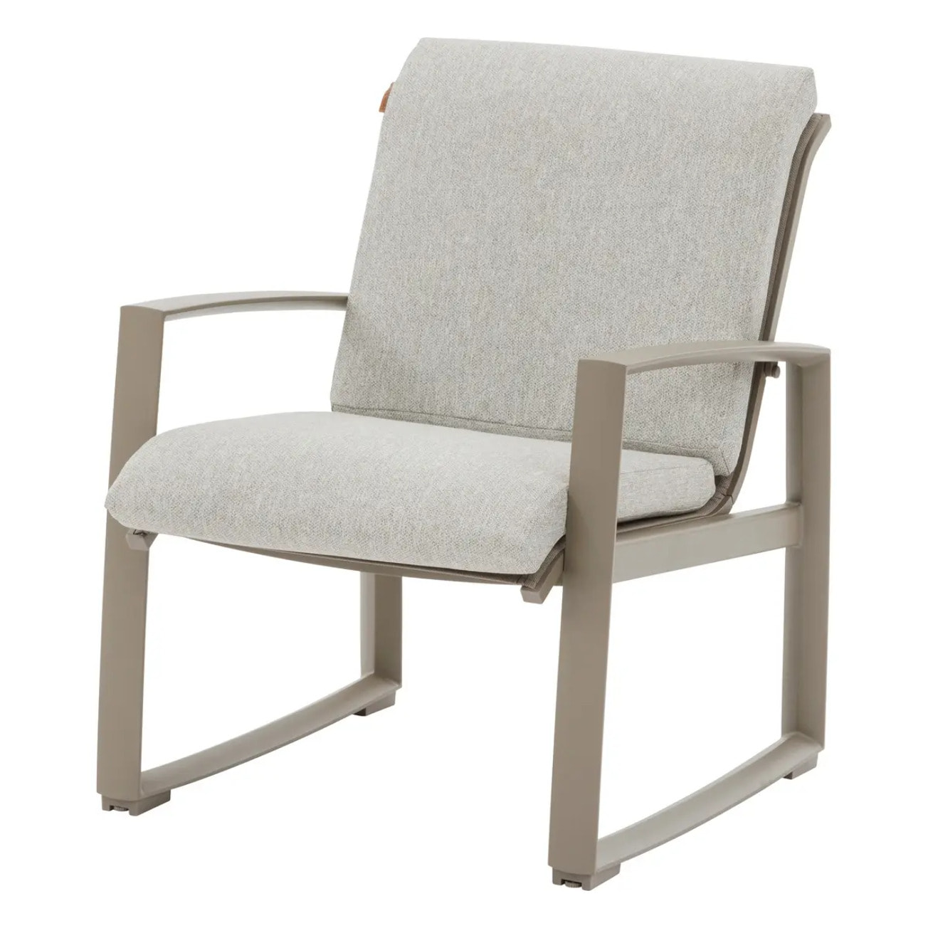 Salon de jardin "Boreane" Noisette & café 5 places en aluminium texaline et polyester