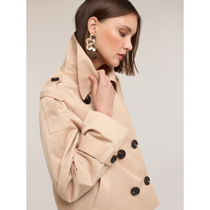 Motivi - Trench corto doppiopetto - Beige
