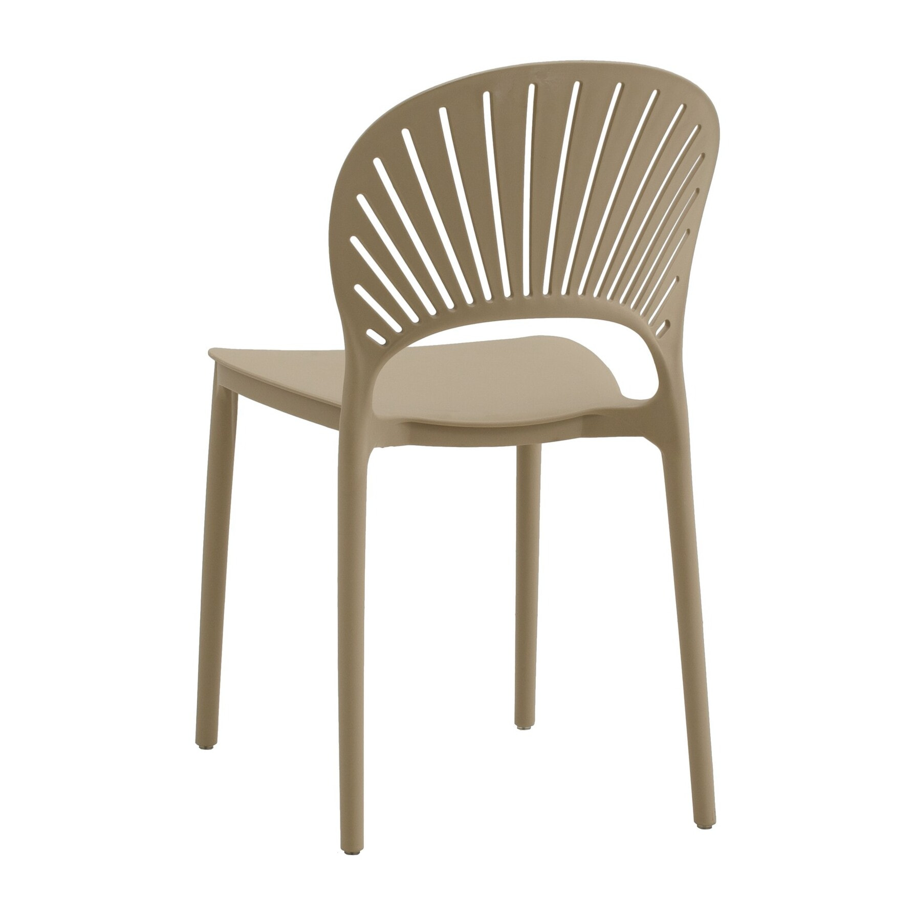 Set di 4 sedie GIBILTERRA in polipropilene beige, impilabili