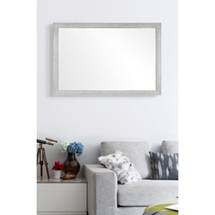 Espejo rectangular Gotas poliestireno plateado 98x68x2 cm