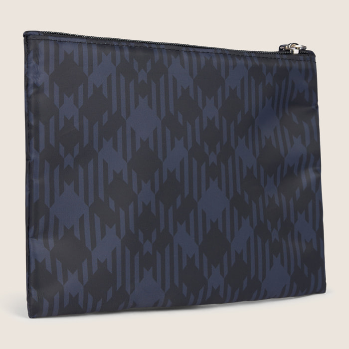 Bustina tartan in poliestere con zip e logo FREDDY