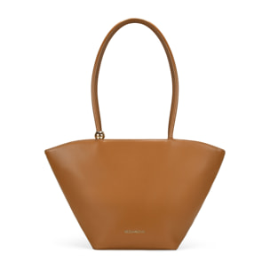 Bolso tote cuero con cremallera