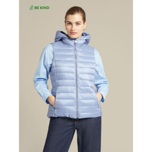 Elena Mirò - Gilet trapuntato nylon riciclato - Azzurro