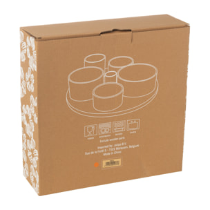 J-Line plat Apero + plateau 6 pièces - bambou/céramique - mix