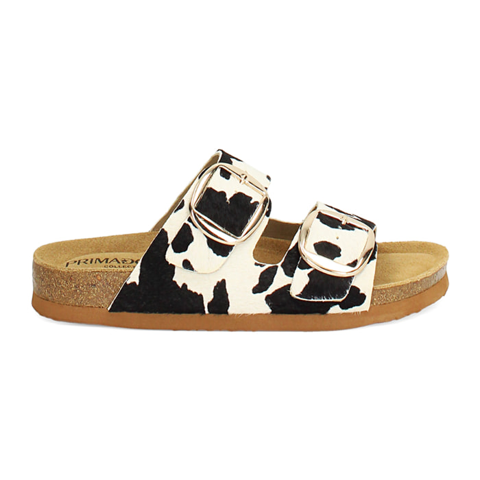Fussbett donna mucca nero in cavallino