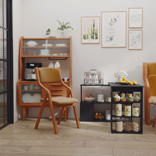 Escritorio Esquinero Giratorio, 120x110 cm, Escritorio en L, Mesa de Escritorio con Estantes, para Oficina en Casa, Estudio, Hogar, Negro