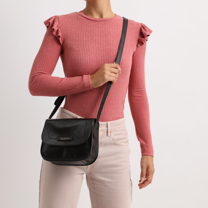 Borsa a tracolla Giovanna - pelle - nero