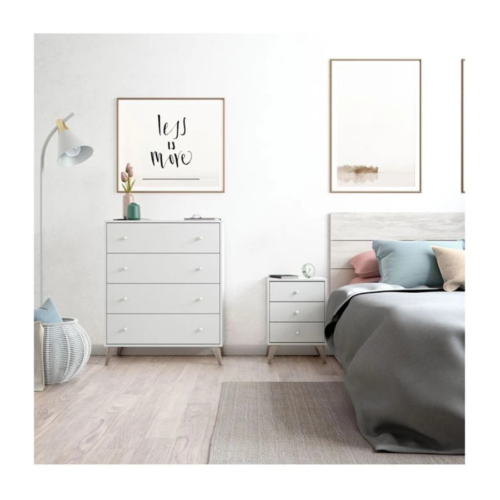 Mesita de noche Sweet Blanco Artik (Blanco Mate)