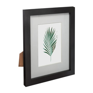 Set de 5 cadres "Tropical" - bois et verre - noir