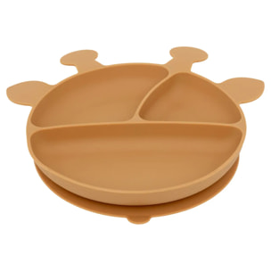 Set repas enfant "Girafe" - silicone - jaune ocre