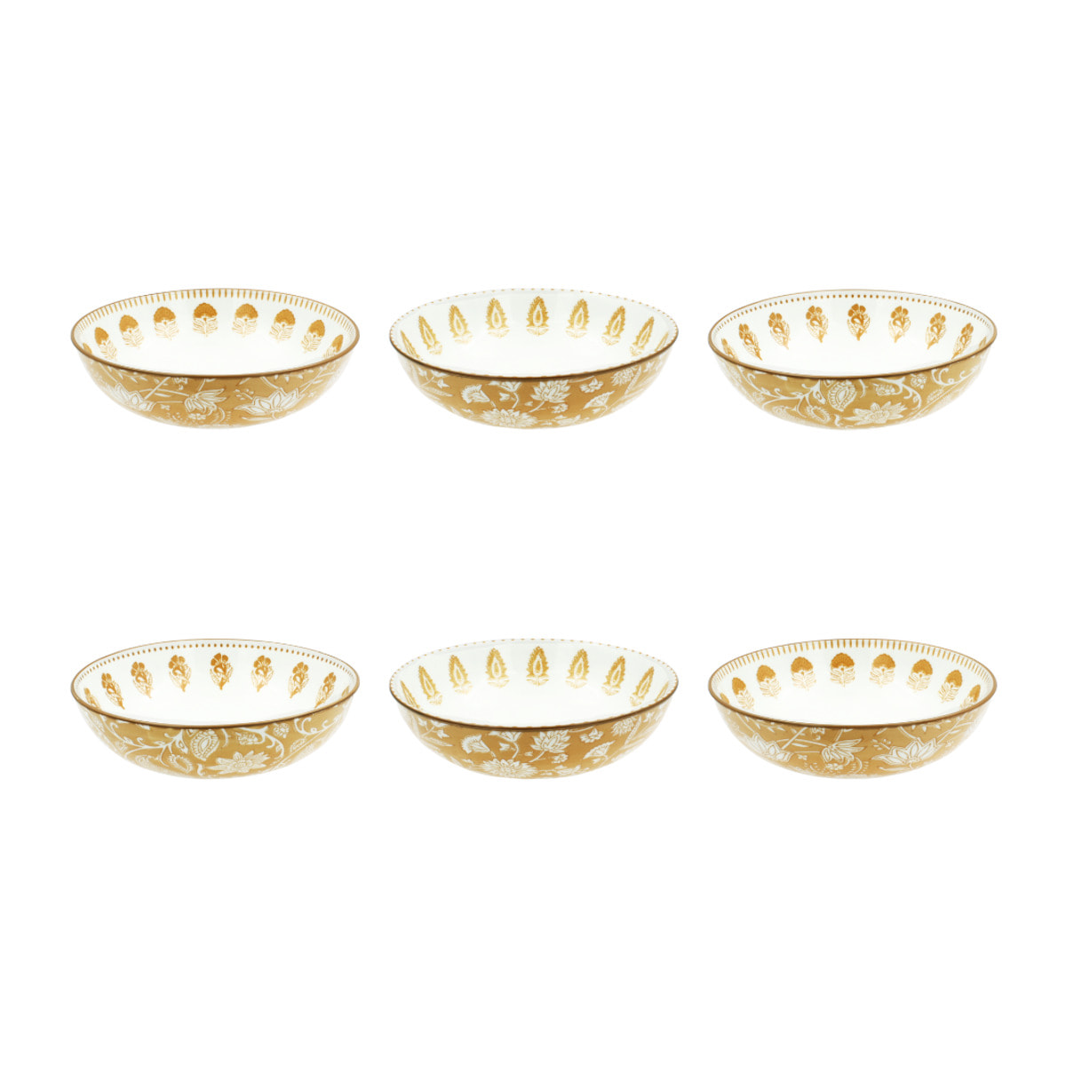 Lot de 6 assiettes creuses, AMBRE