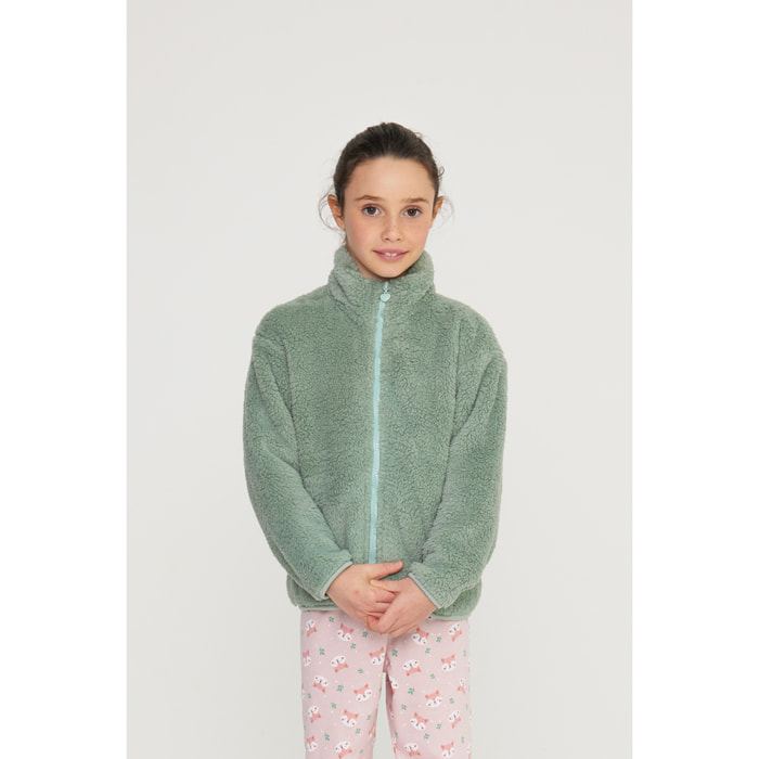 Giacca bambina unity in eco pelliccia con zip Noidinotte