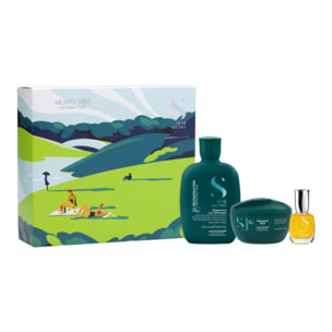 ALFAPARF MILANO Set Holiday Semi Di Lino Reconstruction Shampoo 250ml + Mask 200 + Oil 15ml