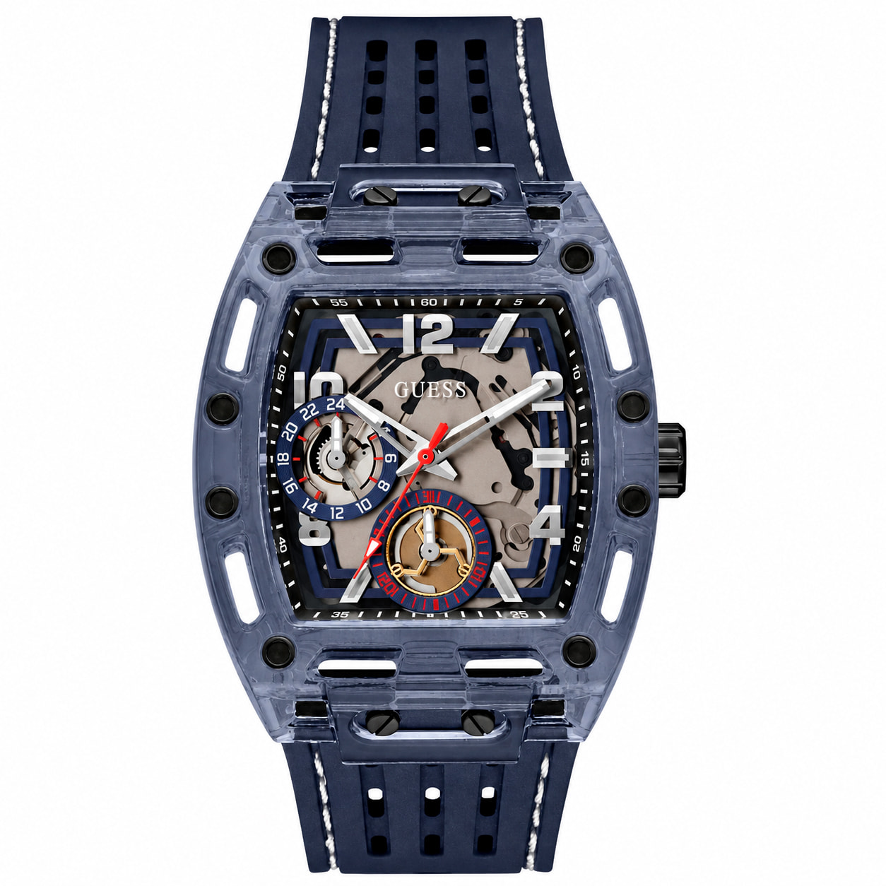 Reloj Guess GW0499G1 Hombre Analogico Cuarzo con Correa de Silicona