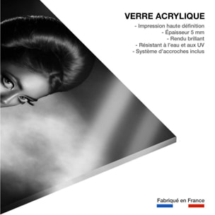 Tableau noir et blanc Lady Tableau plexiglas